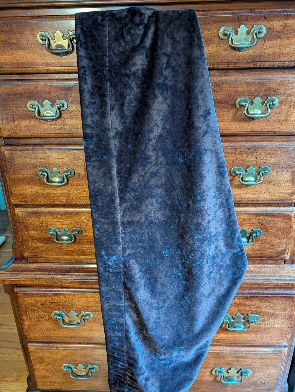 Grape Colored - Sueded Velvet Curtain Set